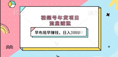 视频号年货项目，流量贼猛，早布局早挣钱，日入上k-极码AI- 热点知汇专注Ai网赚项目资源知识聚汇