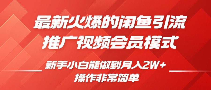 闲鱼引流推广影视会员，0成本就可以操作，新手小白月入过W+【揭秘】-极码AI- 热点知汇专注Ai网赚项目资源知识聚汇